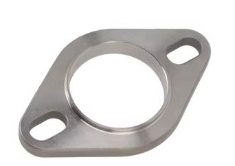 Brida de escape de 2 agujeros en acero inoxidable 304.