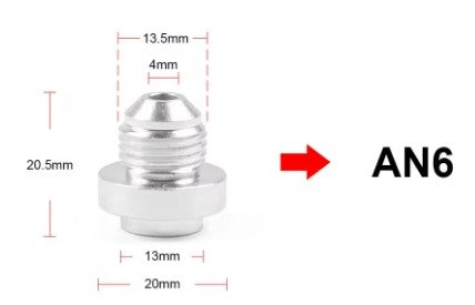 Conector (AN) de aluminio 6061